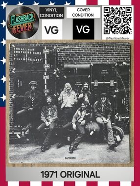 THE ALLMAN BROTHERS BAND•At Fillmore East•1971 US 2xLP(#SD 2-802)Philips Press